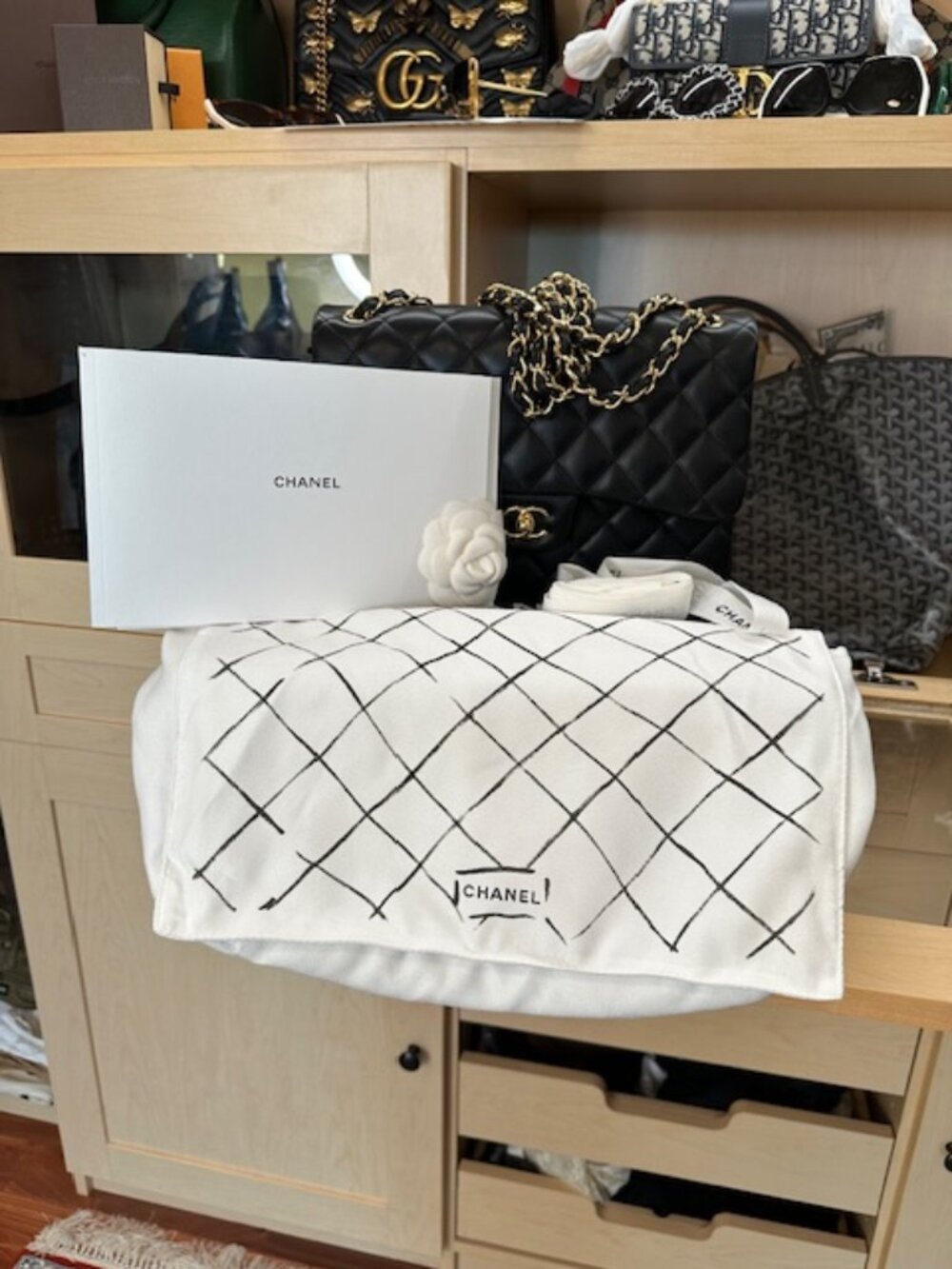 Chanel Black Caviar Double Flap Purse